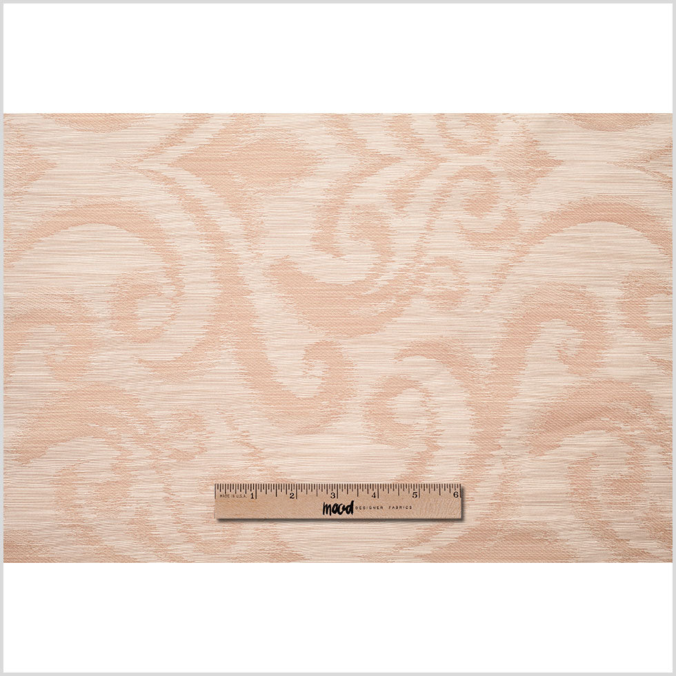 Beige Damask Polyester Woven Full