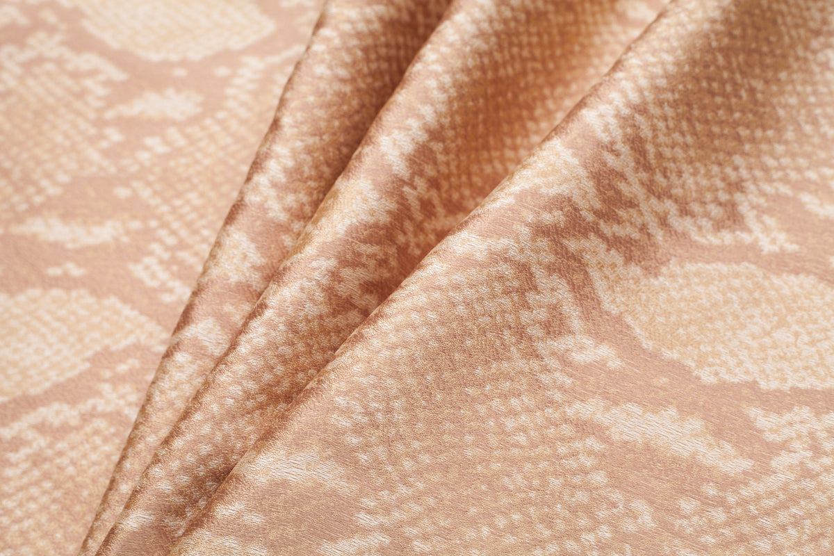 Gold Python Printed Polyester Woven Folded