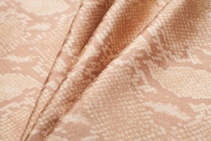 Gold Python Printed Polyester Woven Folded