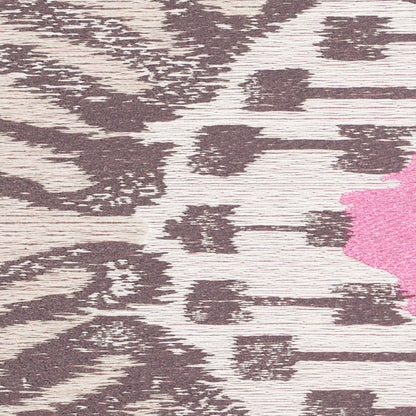 Turkish Pink/Brown Ikat Polyester Woven - Detail