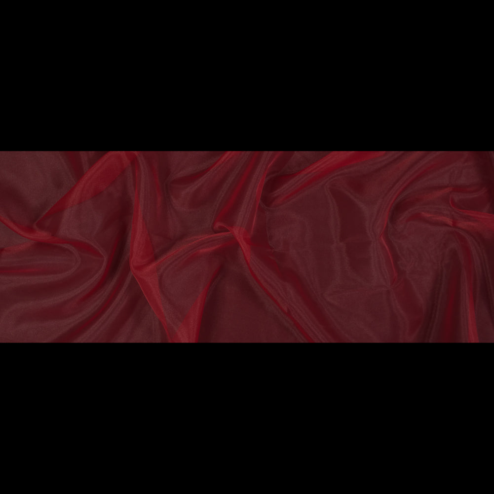 Red 2-Ply Polyester Organza - Folded