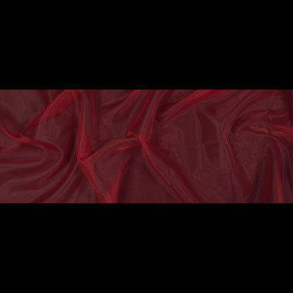 Red 2-Ply Polyester Organza - Folded