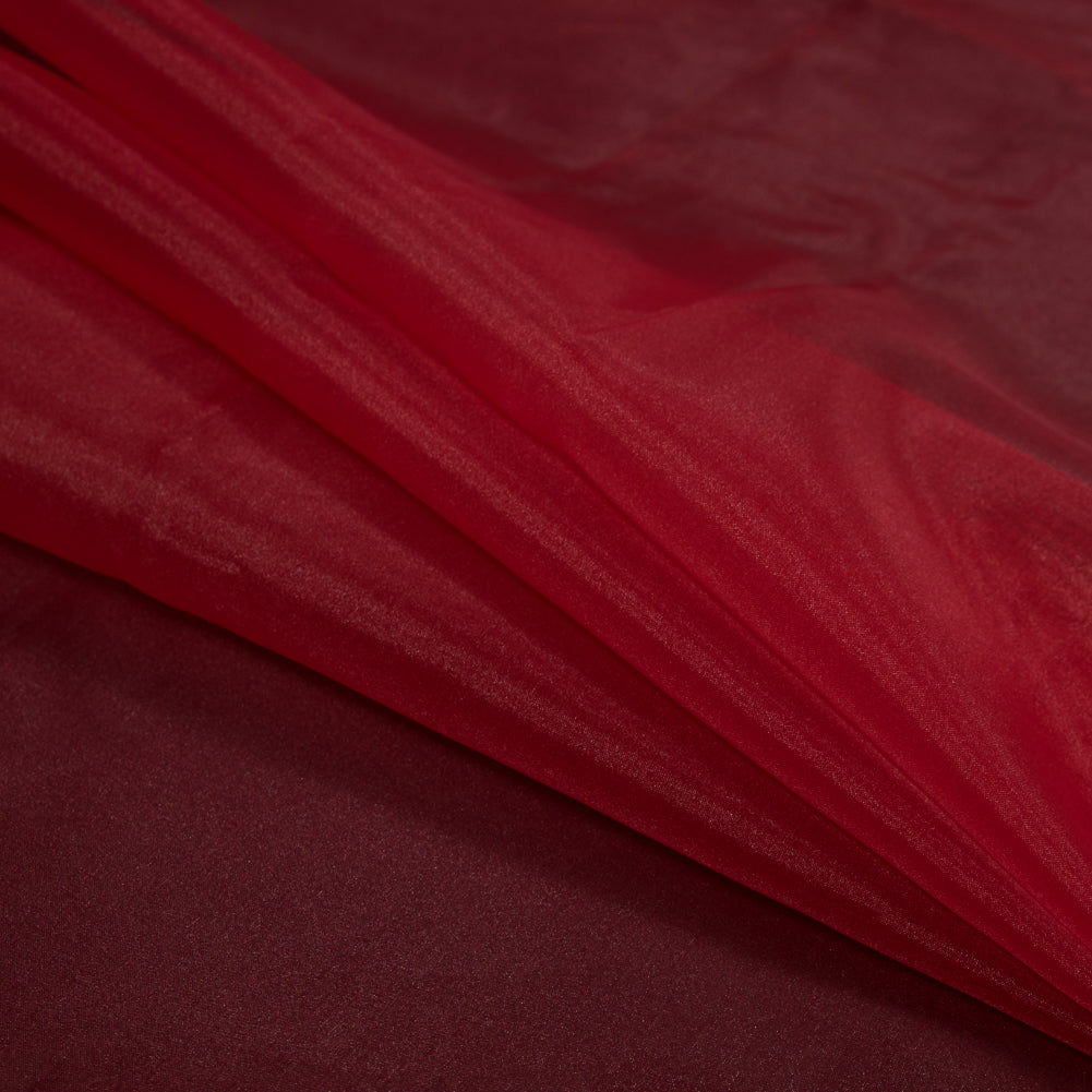 Red 2-Ply Polyester Organza - Detail