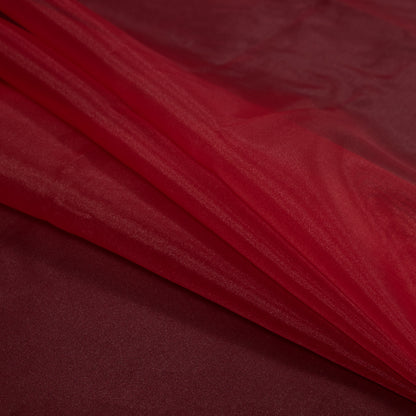 Red 2-Ply Polyester Organza - Detail