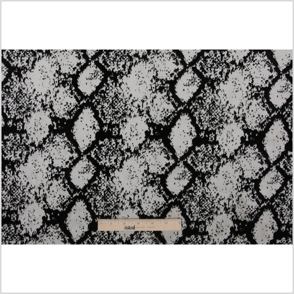 Jet Black Python Polyester-Rayon Velvet - Full