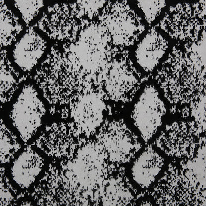 Jet Black Python Polyester-Rayon Velvet