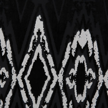 Jet Black Laser Cut Geometric Velvet - Detail