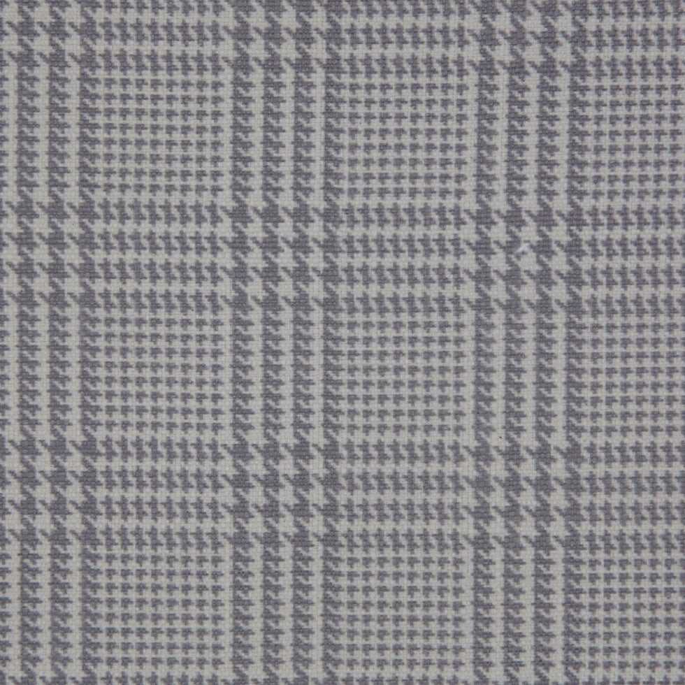 Spanish Heather Gray Houndstooth Poly-Cotton Woven - Detail