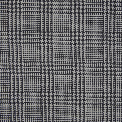 Spanish Charcoal Houndstooth Poly-Cotton Woven