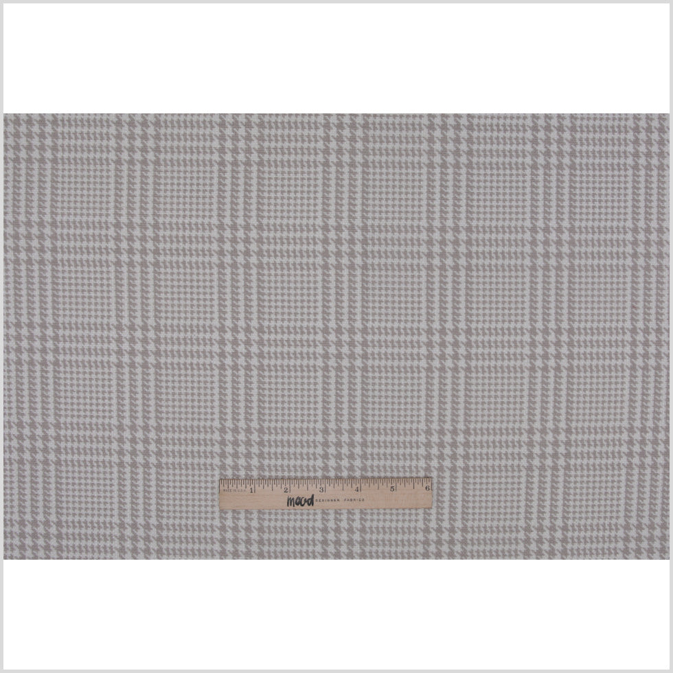 Spanish Beige Houndstooth Poly-Cotton Woven Full