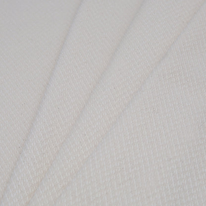 Spanish Natural Raised Checks Polyester Blended Woven - Folded