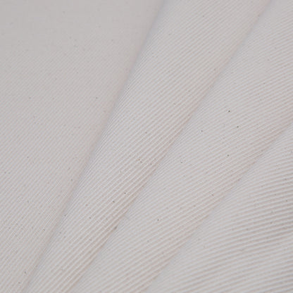 Spanish Natural Raised Polyester Blended Twill - Folded
