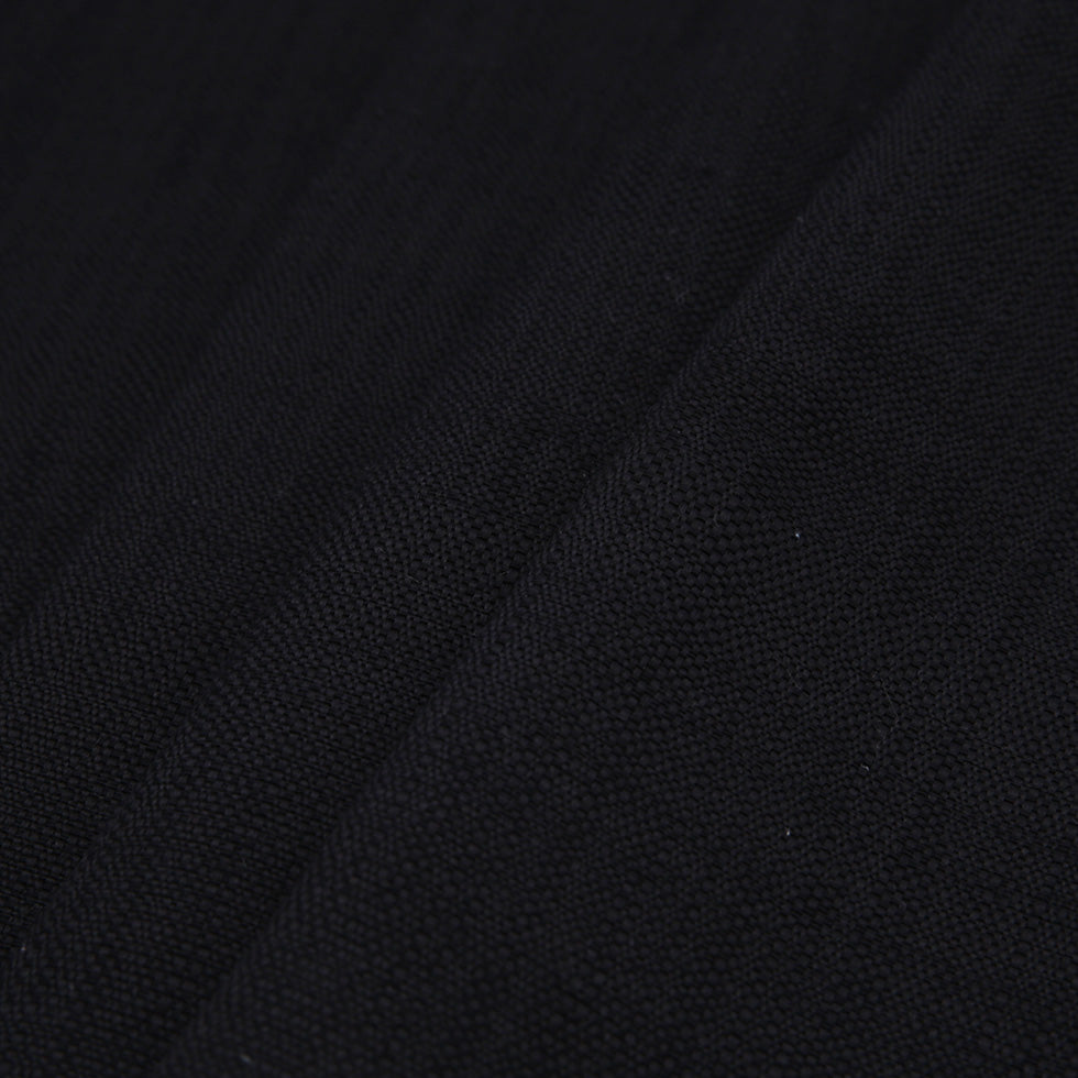 Spanish Black Textured Polyester Blended Woven Folded