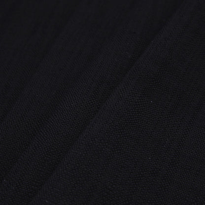 Spanish Black Textured Polyester Blended Woven Folded