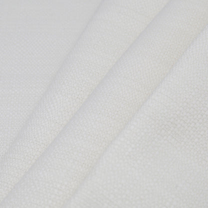 Spanish White Textured Polyester Blended Woven Folded