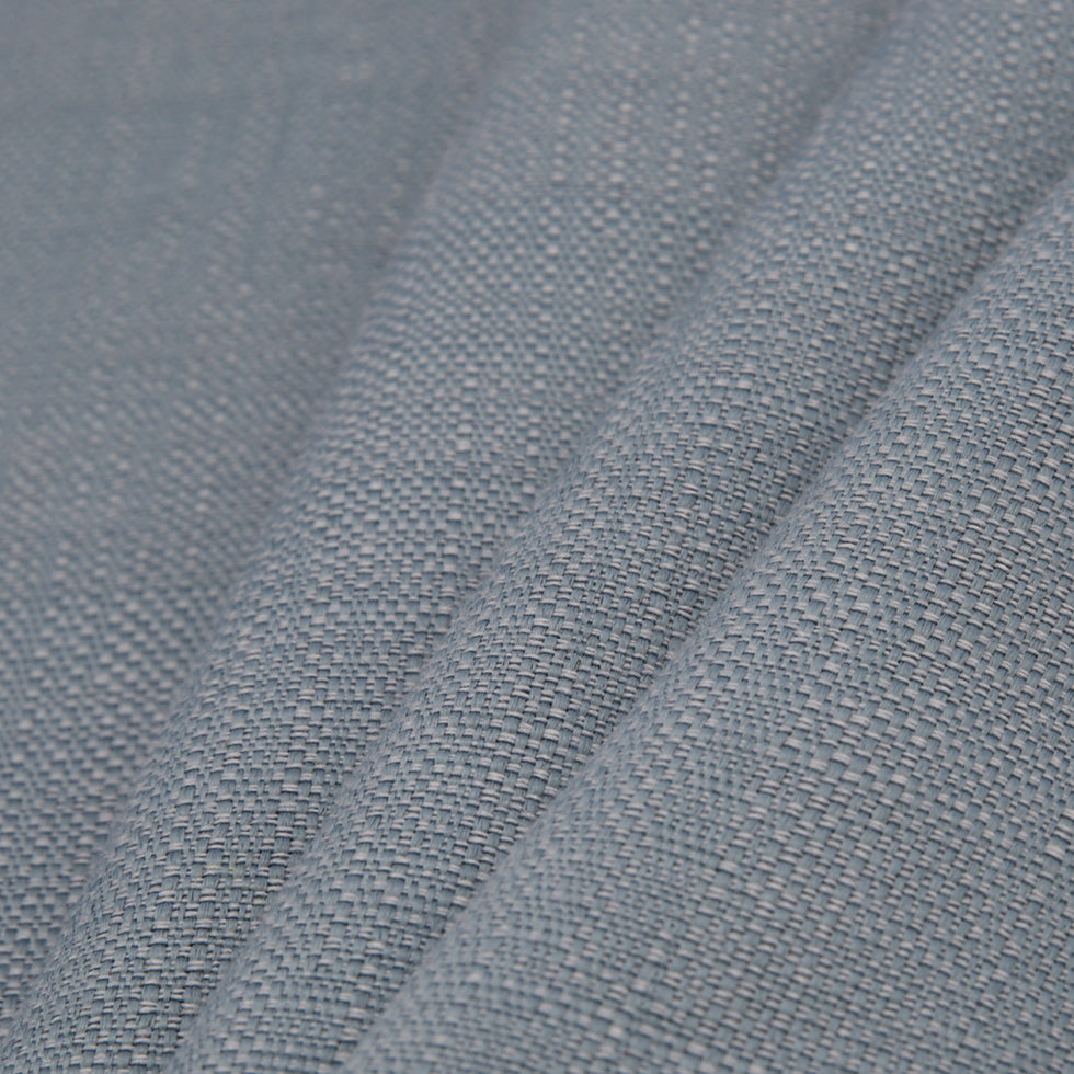 Spanish Blue Textured Polyester Blended Woven - Folded