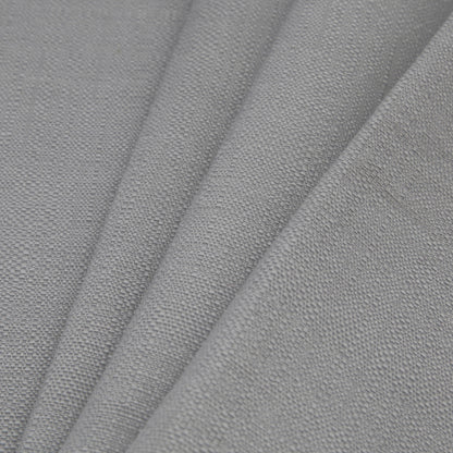 Spanish Light Gray Textured Polyester Blended Woven Folded