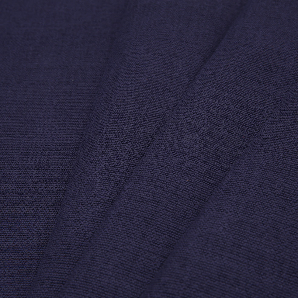 Spanish Navy Textured Polyester Blended Woven - Folded
