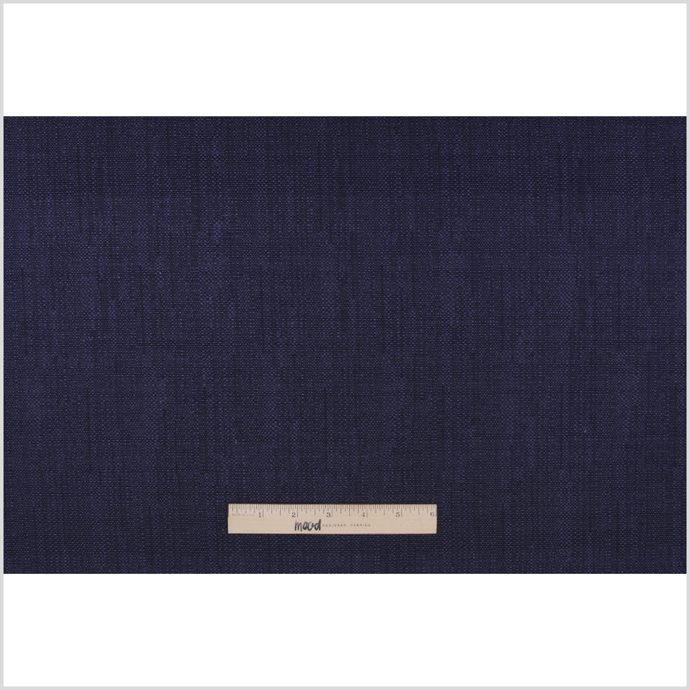 Spanish Navy Textured Polyester Blended Woven - Full