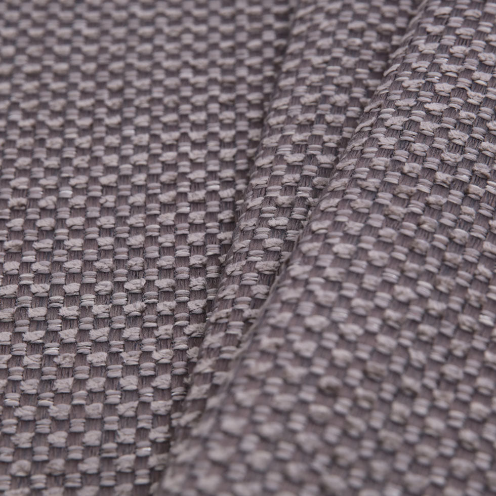 Light Gray Novelty Basketweave Upholstery Fabric - Folded