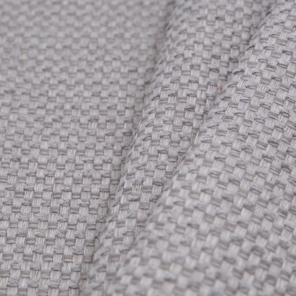 Chrome Novelty Basketweave Upholstery Fabric - Folded