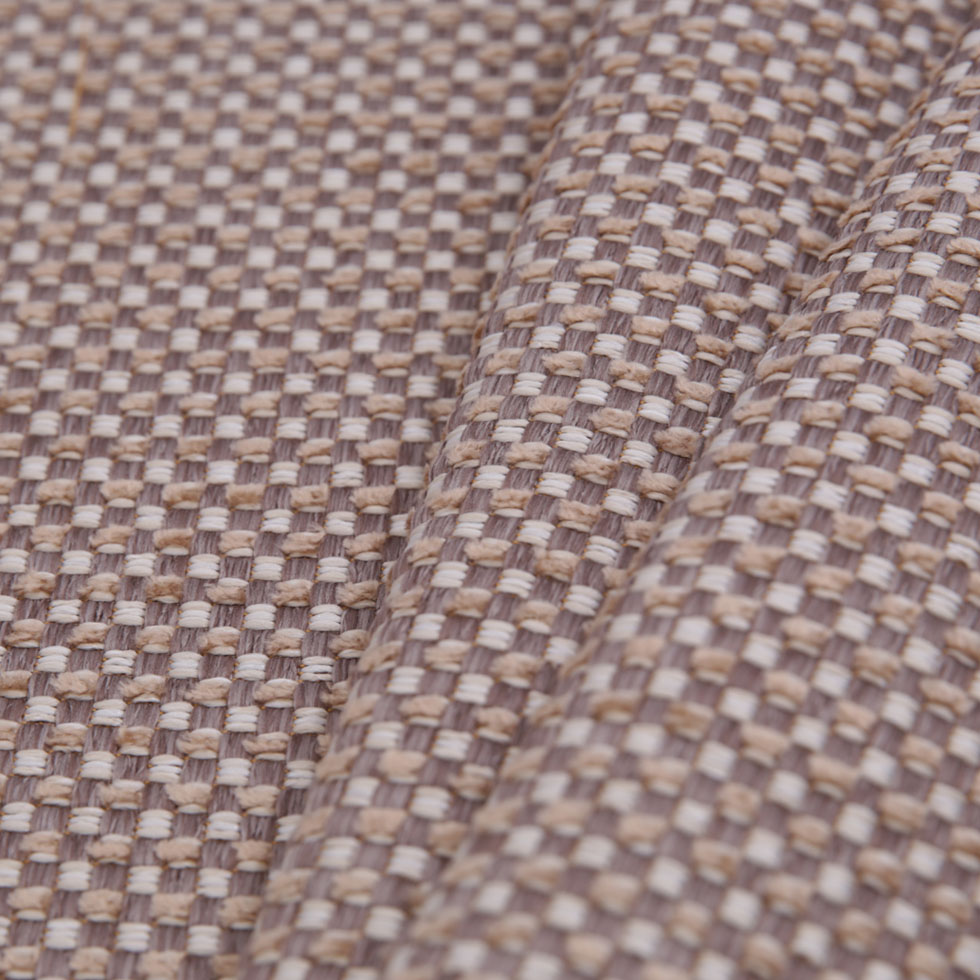 Brown Novelty Basketweave Upholstery Fabric - Folded