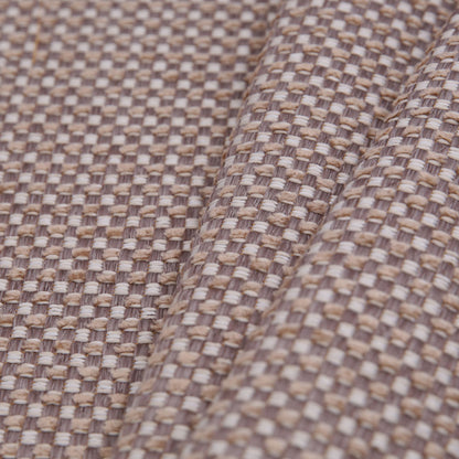 Brown Novelty Basketweave Upholstery Fabric - Folded