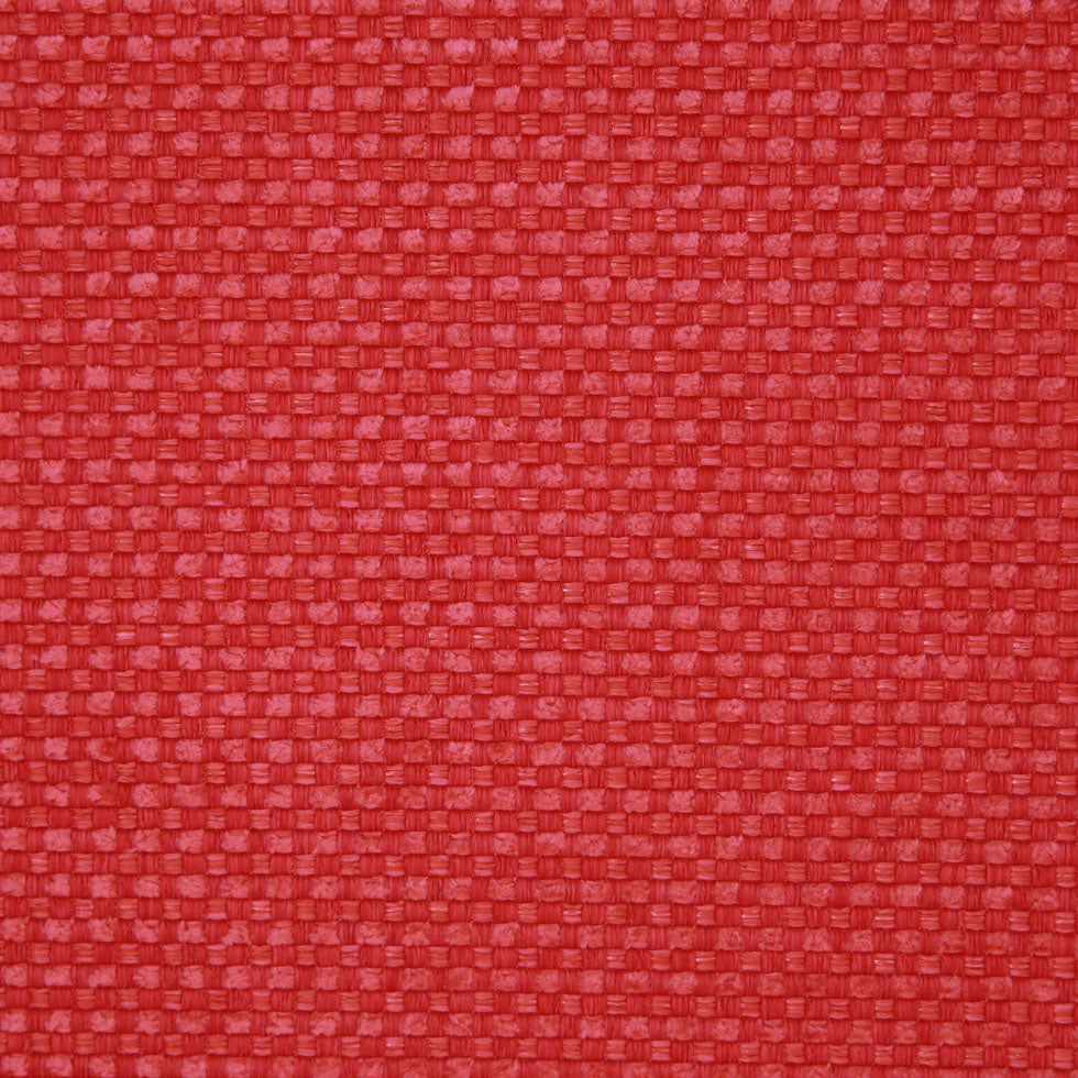 Tomato Red Novelty Basketweave Upholstery Fabric - Detail