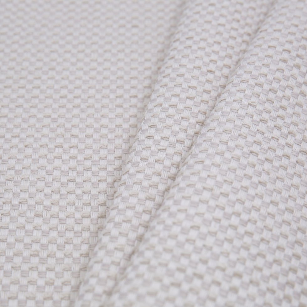 Cream Novelty Basketweave Upholstery Fabric - Folded