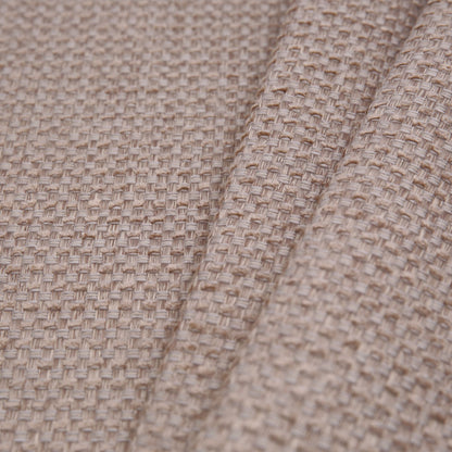 Cement Novelty Basketweave Upholstery Fabric - Folded
