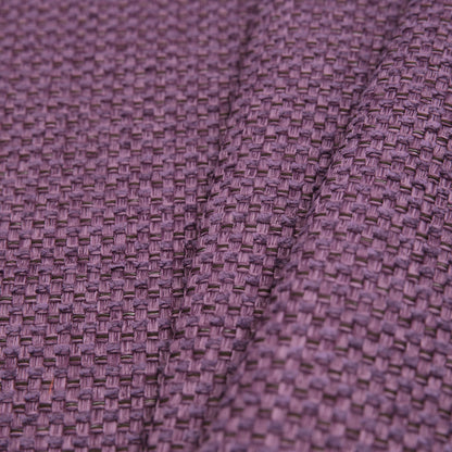 Violet Novelty Basketweave Upholstery Fabric Folded