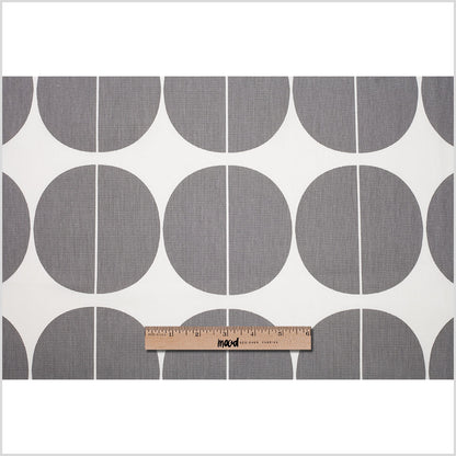Swedish Gray/White Woven Cotton Print - Full