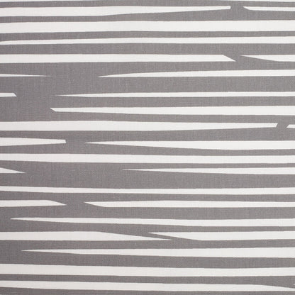 Swedish Gray/White Striped Woven Cotton Print