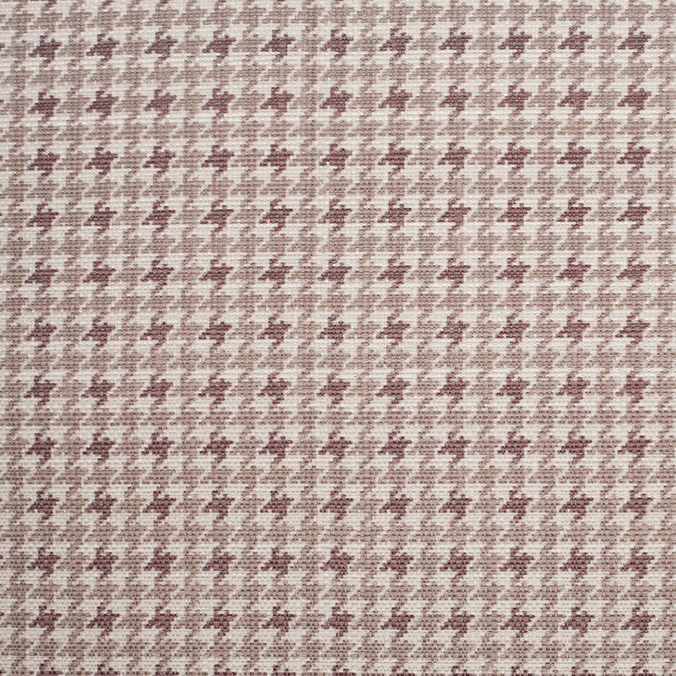 Spanish Brown Houndstooth Poly-Cotton Woven
