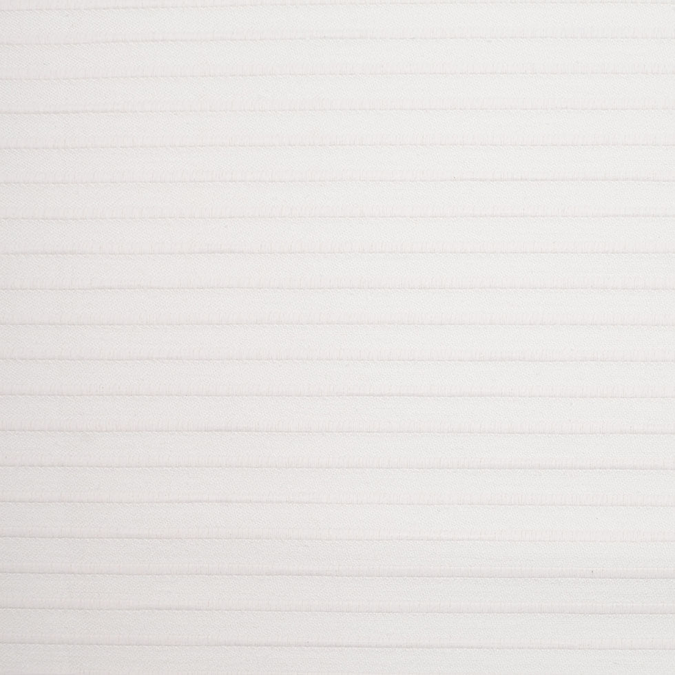 Spanish White Striped Polyester Blended Woven