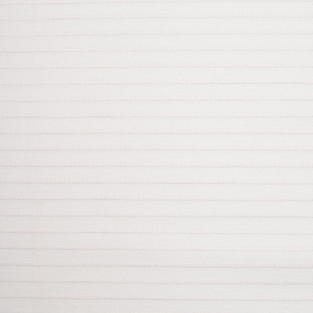 Spanish White Striped Polyester Blended Woven