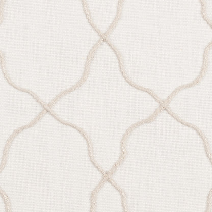 Ivory Moroccan Embroidered Linen-Like Poly Blend - Detail