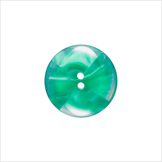 Italian Green Semi-Clear Plastic Button - 28L/18mm