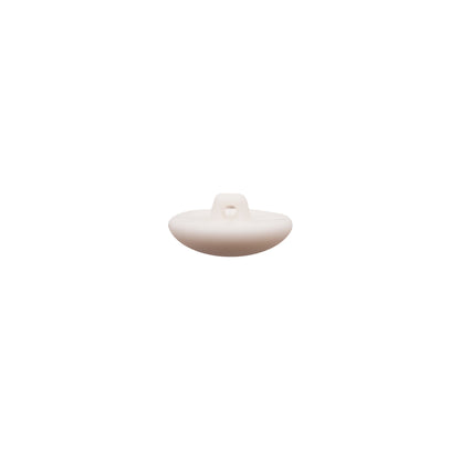 Italian White Nylon Shank Back Button - 24L/15mm - Detail
