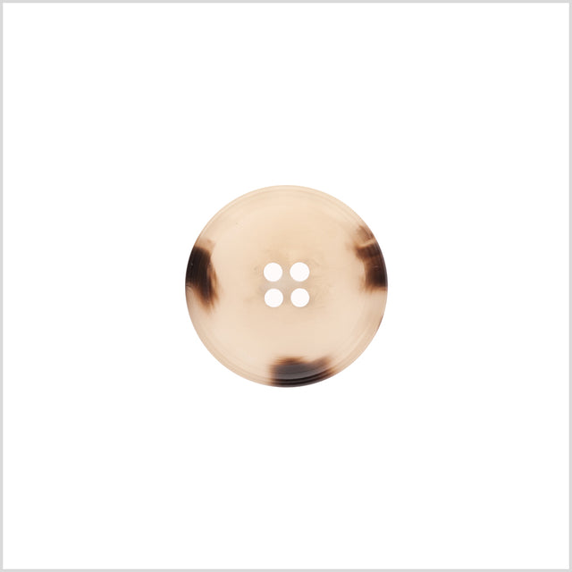 Italian Shiny Beige Rimmed 4-Hole Button - 32L/20mm