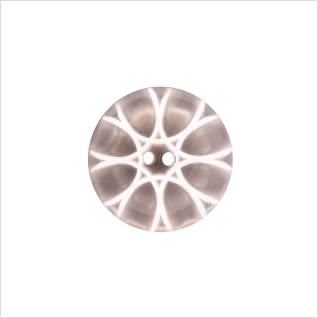 Italian Gray Semi-Clear Plastic Button - 28L/18mm