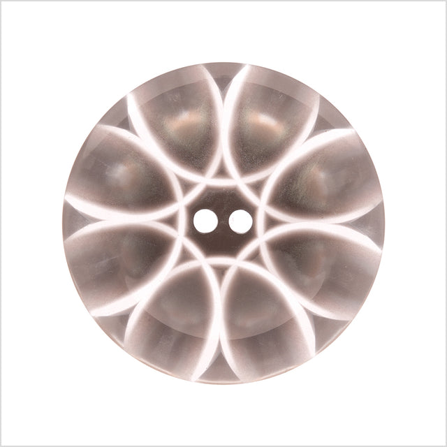 Italian Gray Semi-Clear Plastic Button - 44L/28mm