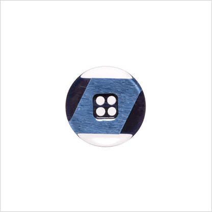 Italian Navy Semi-Clear Plastic Button - 24L/15mm