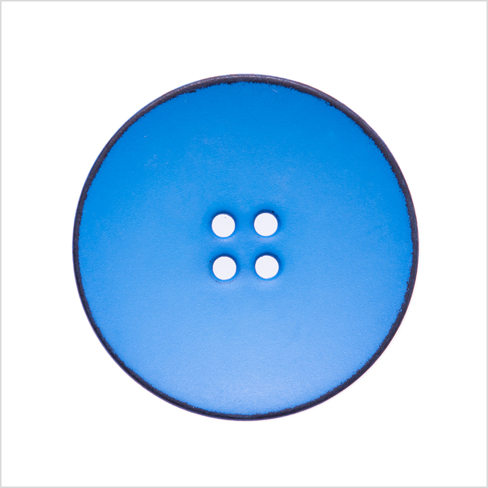 Italian Blue 4-Hole Plastic Button - 44L/28mm