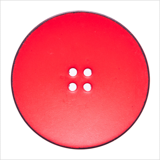 Italian Red 4-Hole Plastic Button - 54L/34mm