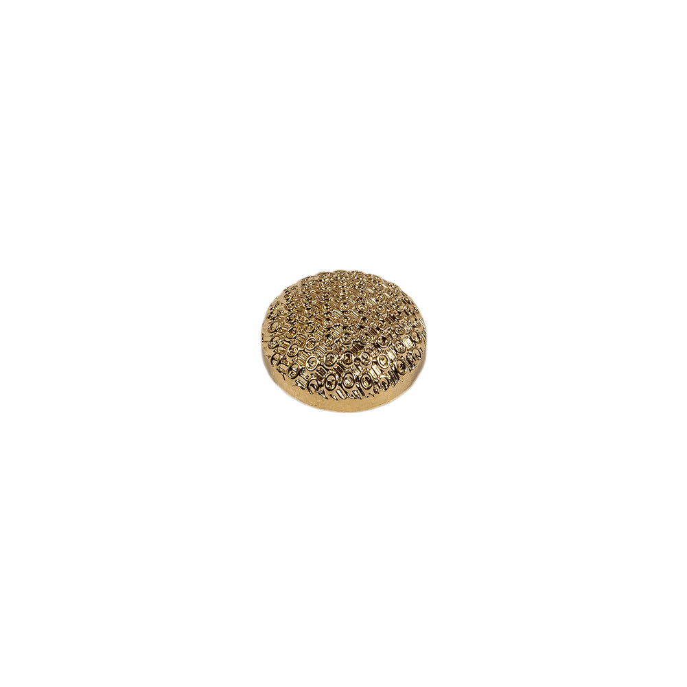 Italian Gold Textured Shank Back Button - 16L/10mm Folded