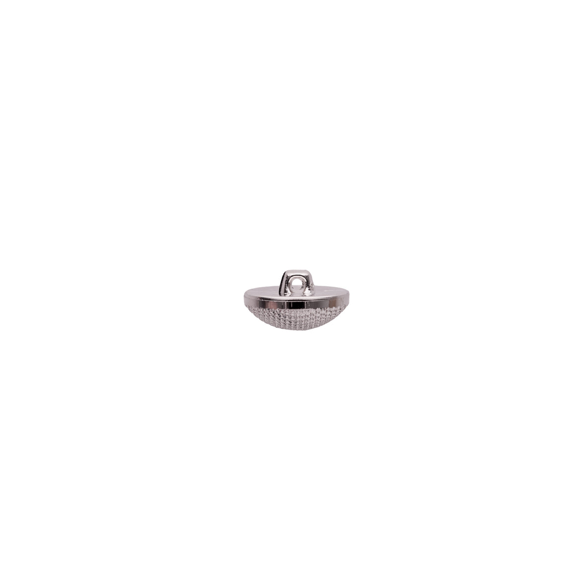 Italian Silver Textured Shank Back Button - 16L/10mm - Detail