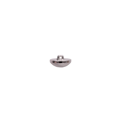 Italian Silver Textured Shank Back Button - 16L/10mm - Detail