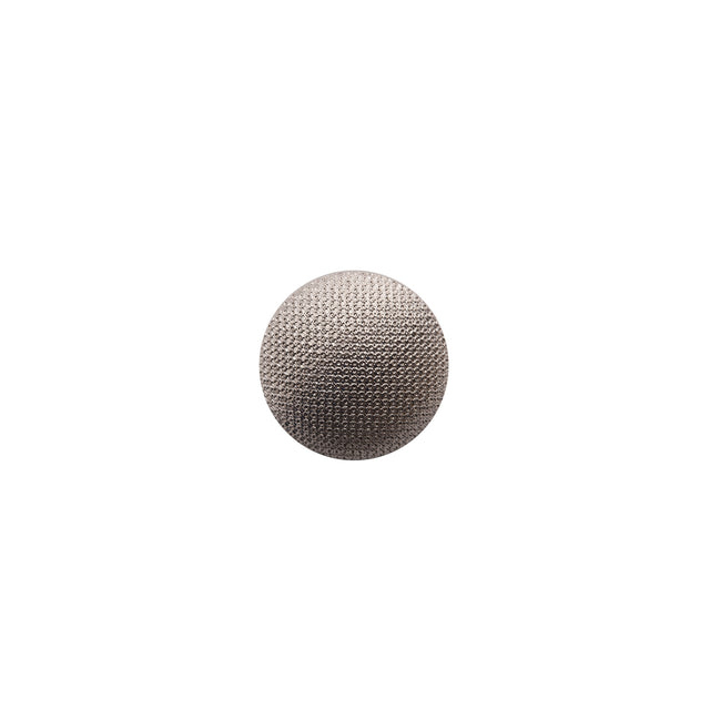 Italian Silver Textured Shank Back Button - 24L/15mm