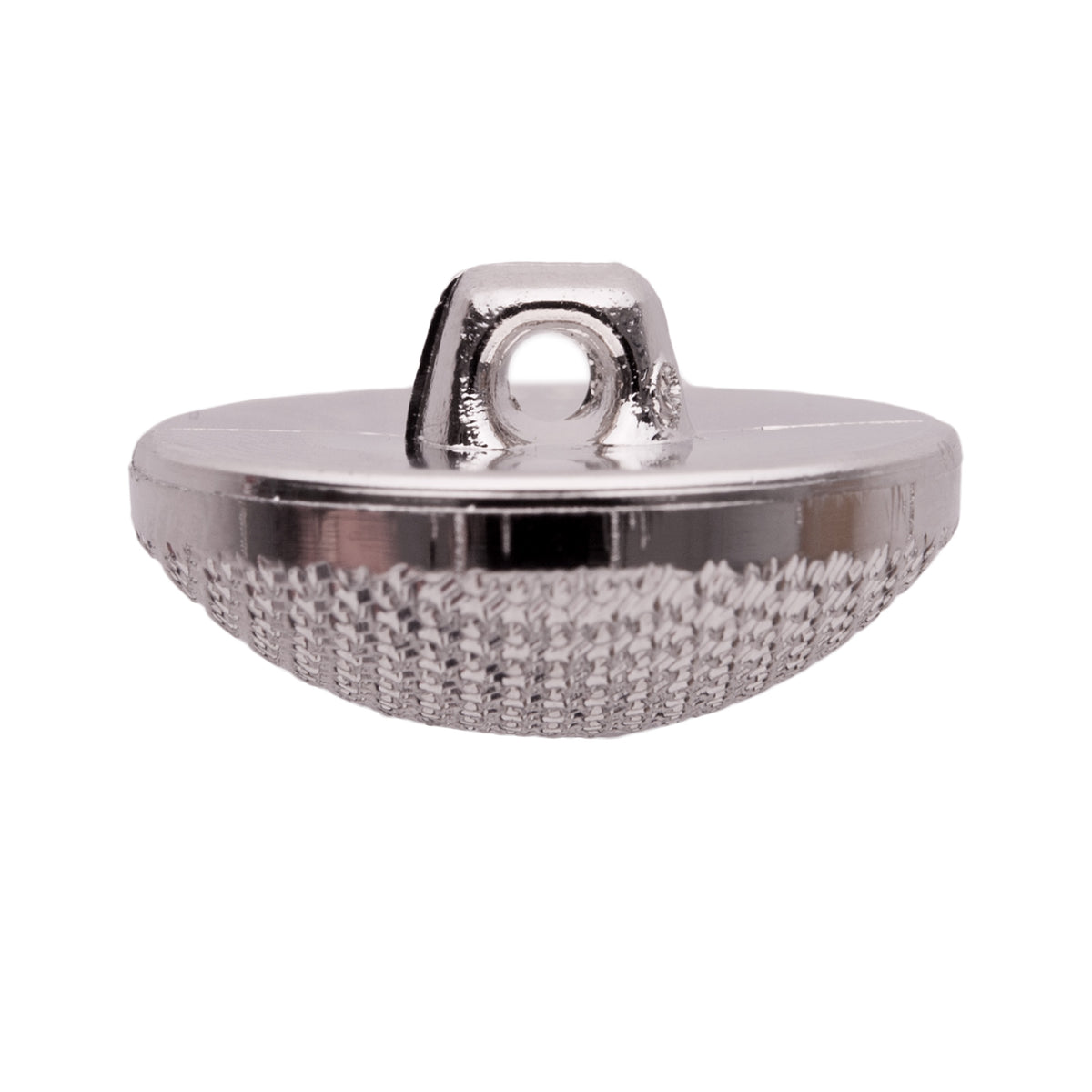 Italian Silver Textured Shank Back Button - 44L/28mm Detail